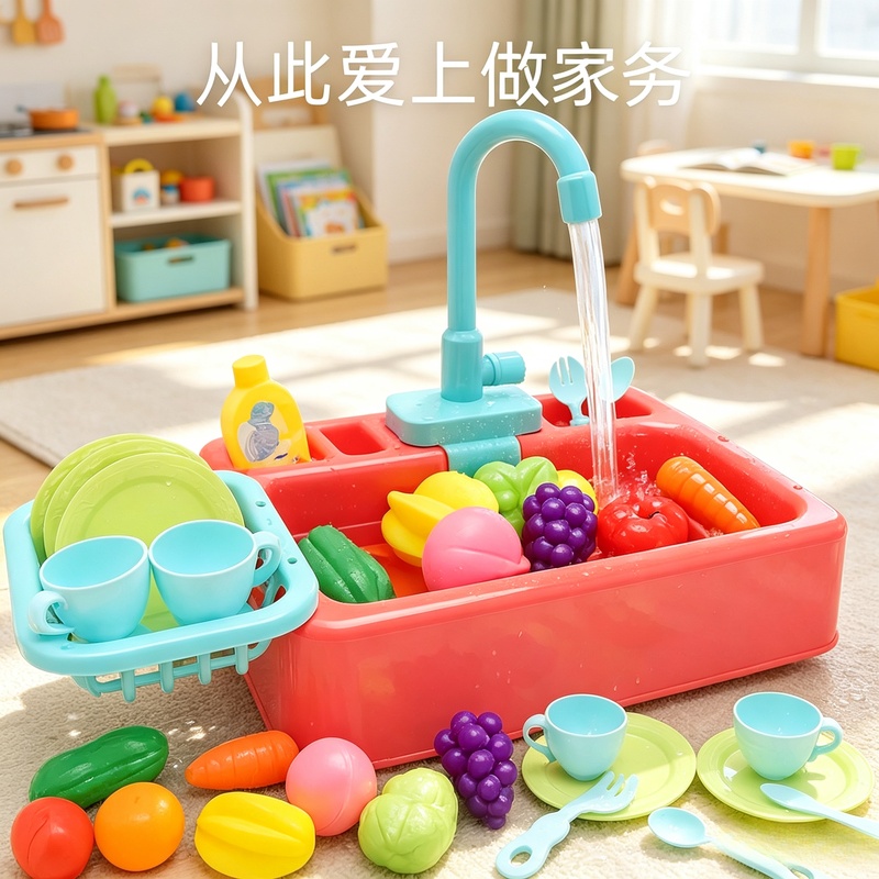 Kitchen Toy Plastic Dish‑Wash  - Kids Outdoor Kitchen Accessories 评论和价格