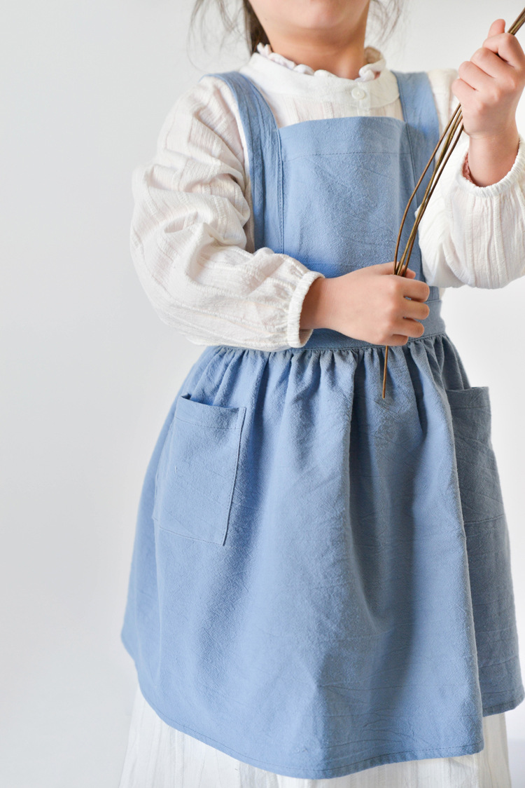 Kids Cotton Apron Dress Parent - Kids Outdoor Kitchen Accessories 评论和价格