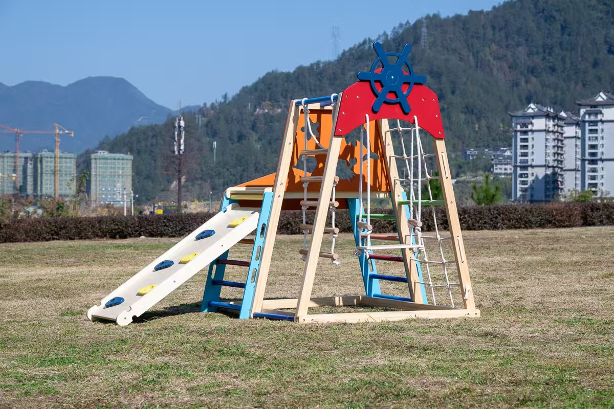 Large Solid Wood Climbing Fram - Kids Outdoor Climbing Frame 评论和价格