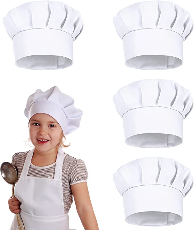 4PCS White Party Cap Hat Costu - Kids Outdoor Kitchen Accessories 评论和价格